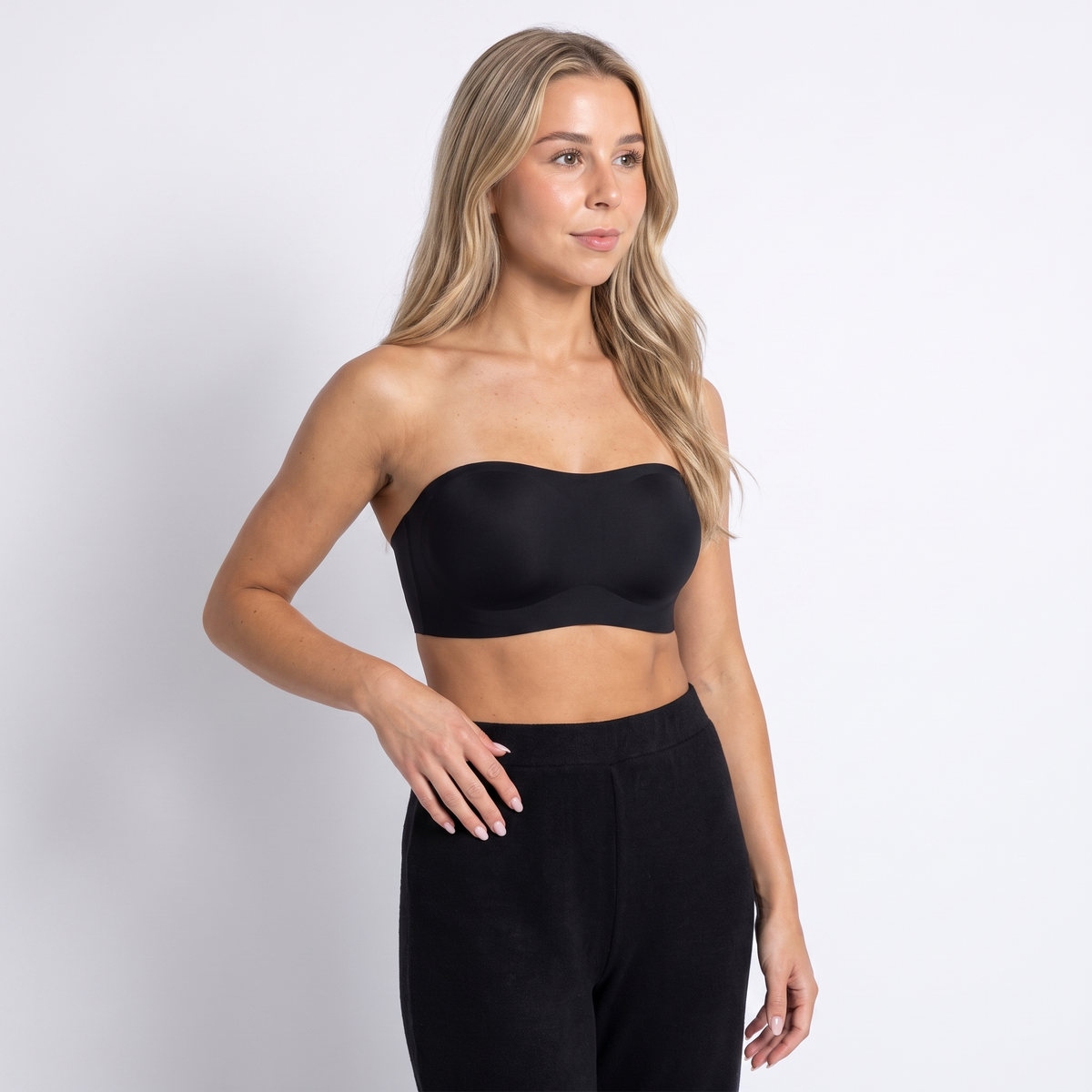 The Invisible Strapless Push-Up Bra — full-length front view