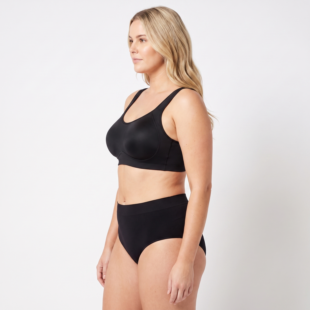 The Full Coverage QuietFrame Set — side profile (Black)