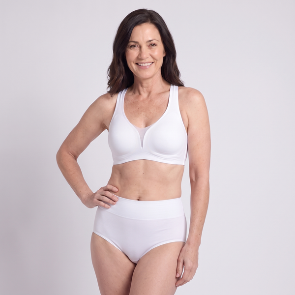 The Seamless QuietFrame Set in White — front